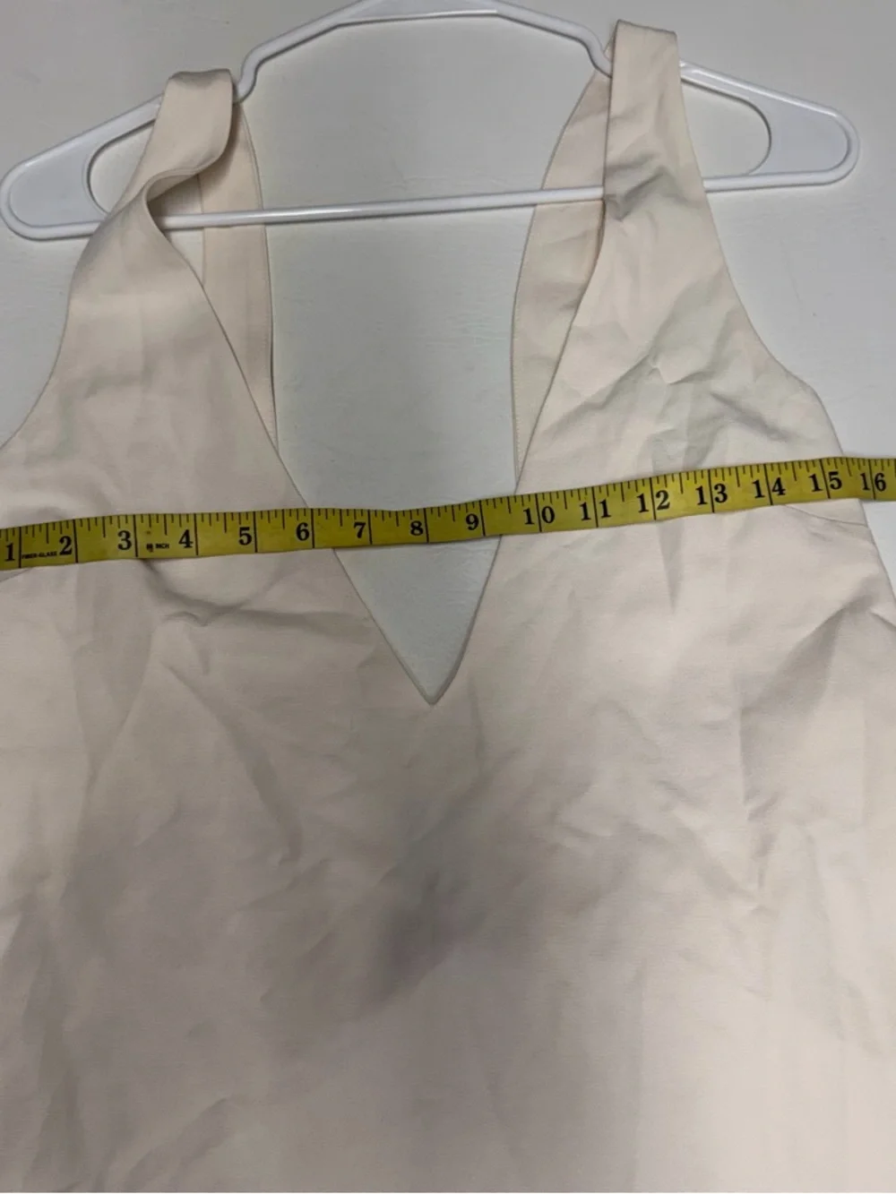 STAUD Cream Bow-Detail Mini Dress size small